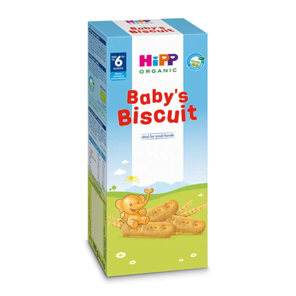 2 x HIPP Organic Baby Biscuits Snacks Cookies From 6+ Months 180g 6.3oz