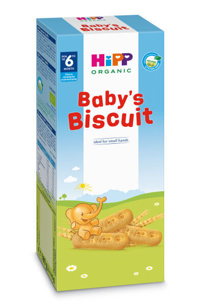 4 x HIPP Organic Baby Biscuits Snacks Cookies From 6+ Months 150g 5.3oz bars