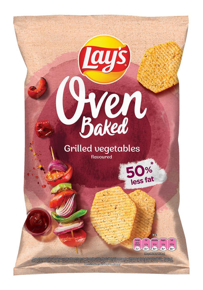 LAYS Oven Baked Grilled Vegetables Flavor Potato Chips Crisps Snacks 110g 3.8oz