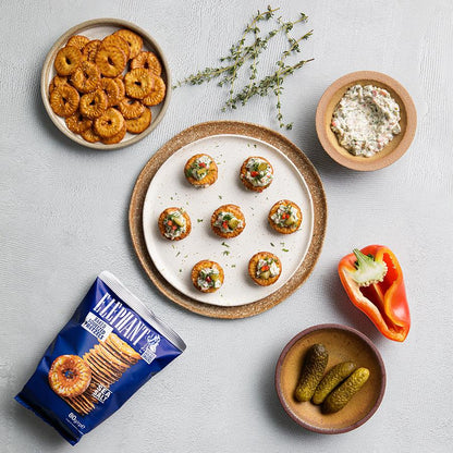 4 ELEPHANT Baked Squeezed Flat Pretzels with Sea Salt Crackers Snacks 80g 2.8oz