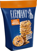 ELEPHANT Baked Squeezed Pretzels with Sesame Seeds Crackers Snacks 80g 2.8oz