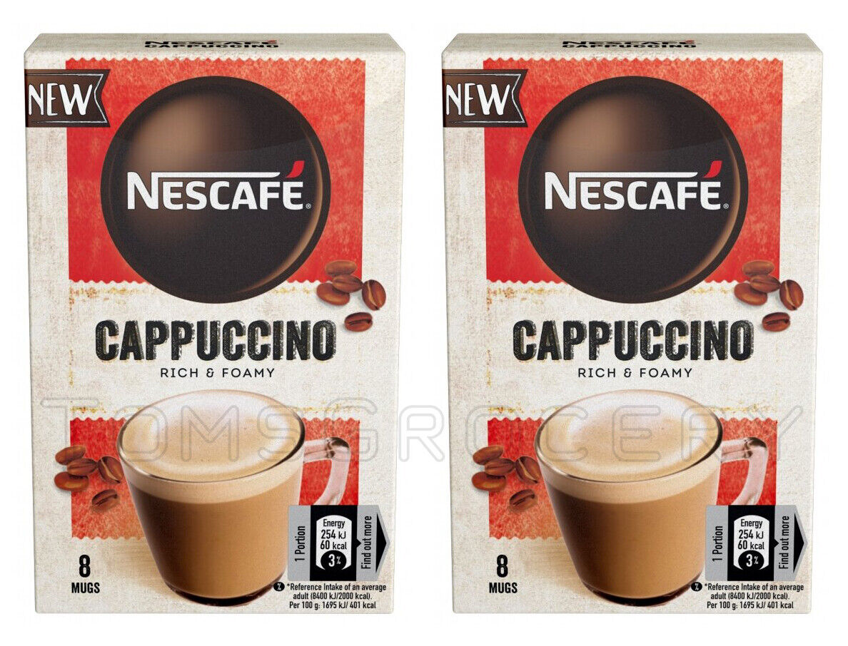 2 NESCAFE CAPPUCCINO Foamy Instant Coffee Drink 120g 4.2oz