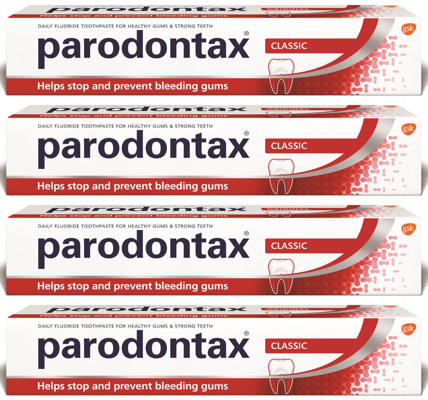24 x PARODONTAX CLASSIC Daily Toothpaste for Bleeding Gums 75ml