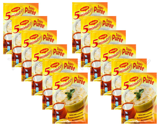 12 MAGGI Instant Potato Puree with Cream Mashed Potato Meal Preparation Sachets