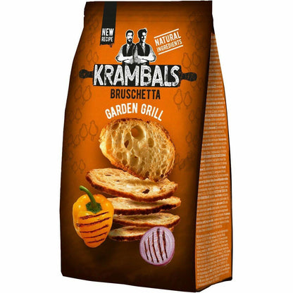 4 x KRAMBALS BRUSCHETTA Garden Grill Flavor Baked Bread Crisps Snacks 70g