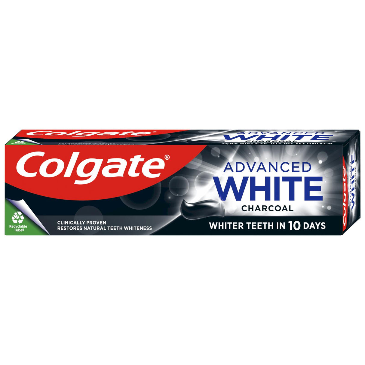 3 COLGATE ADVANCED WHITE CHARCOAL Whitening Daily Toothpaste 75ml