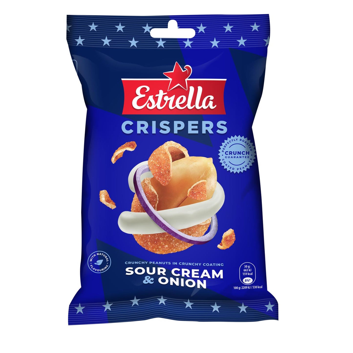 ESTRELLA CRISPERS Crunchy Coated Peanuts Beer Snacks Chili Sour Cream 150g 5.3oz