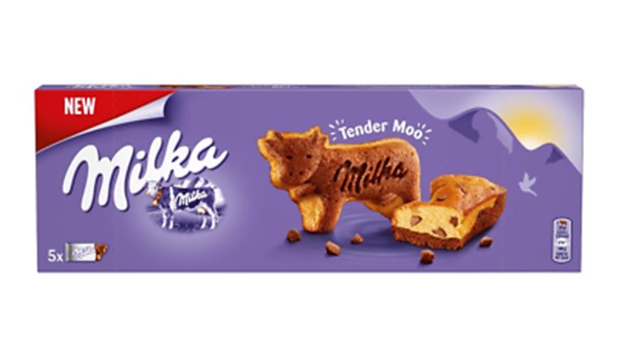 2 x MILKA Tender Moo Soft Cake with Alpine Milk Chocolate Pieces 140g 4.9oz