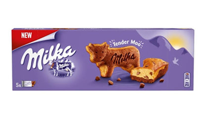 8 x MILKA Tender Moo Soft Cake with Alpine Milk Chocolate Pieces 140g 4.9oz