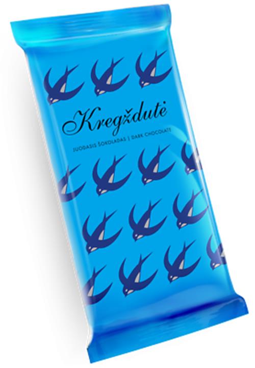 4 x SWALLOW Dark Chocolate Bars Retro Lithuanian Sweets Kregzdute 80g 2.8oz