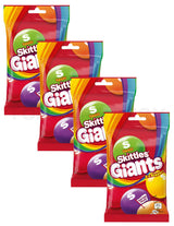 4 SKITTLES GIANTS Bags 3 times Bigger Dragee Candy Fruit Sweets Treats 116g