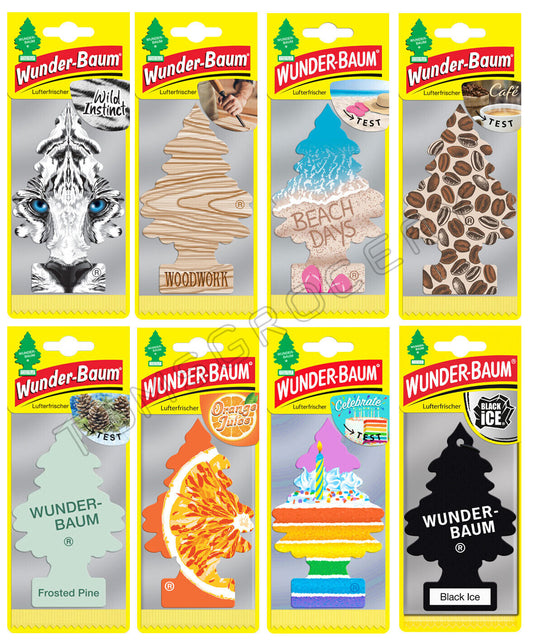 8 x NEW WUNDER BAUM Car Scents Bundle Hanging Little Trees Air Fresheners