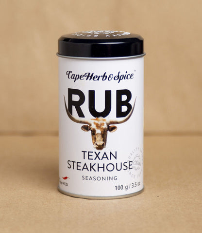 CAPE HERB & SPICE Texas Steakhouse RUB African Seasoning Mix Tin 100g 3.5oz