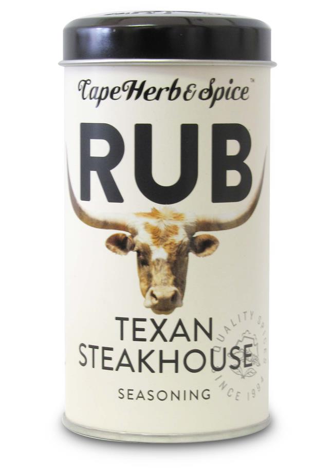 CAPE HERB & SPICE Texas Steakhouse RUB African Seasoning Mix Tin 100g 3.5oz