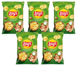 5 LAYS Creamy Forest Mushroom Flavor Potato Chips 130g 4.6oz