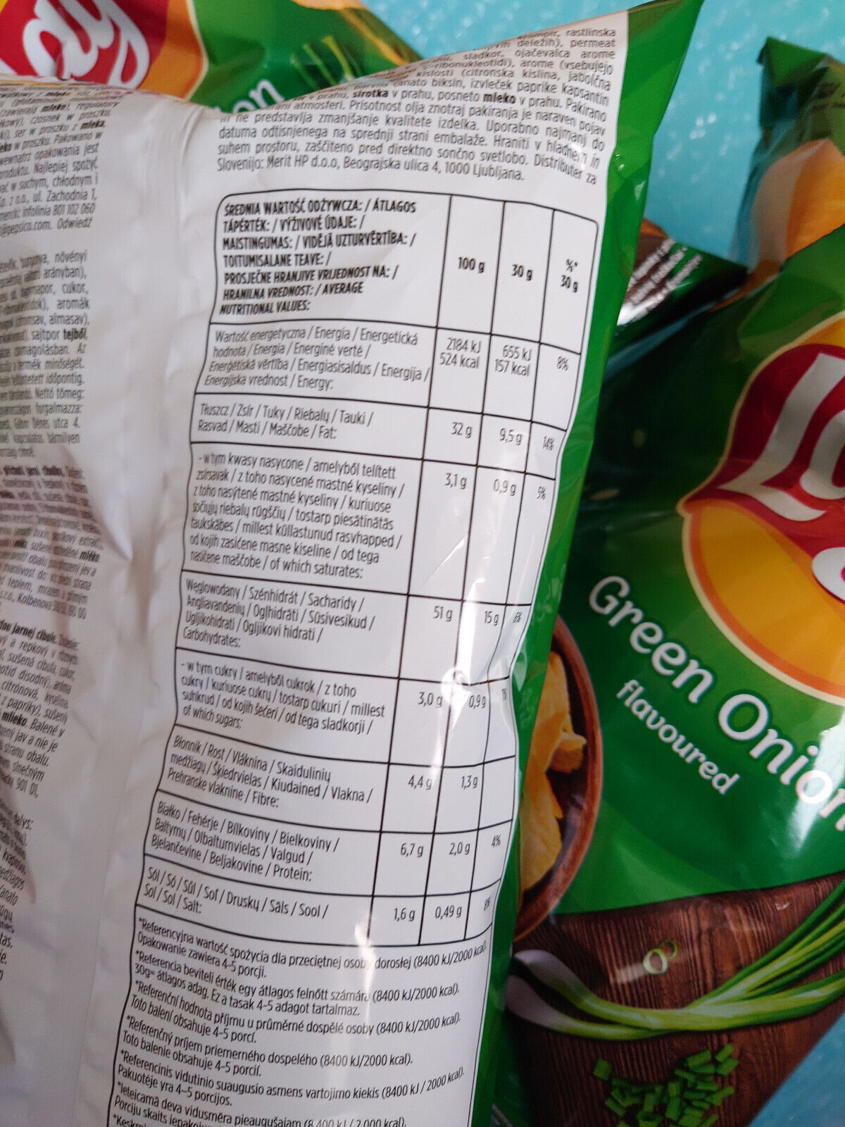 5 LAYS GREEN ONION Flavor Potato Chips Crisps European Snacks 130g 4.6oz