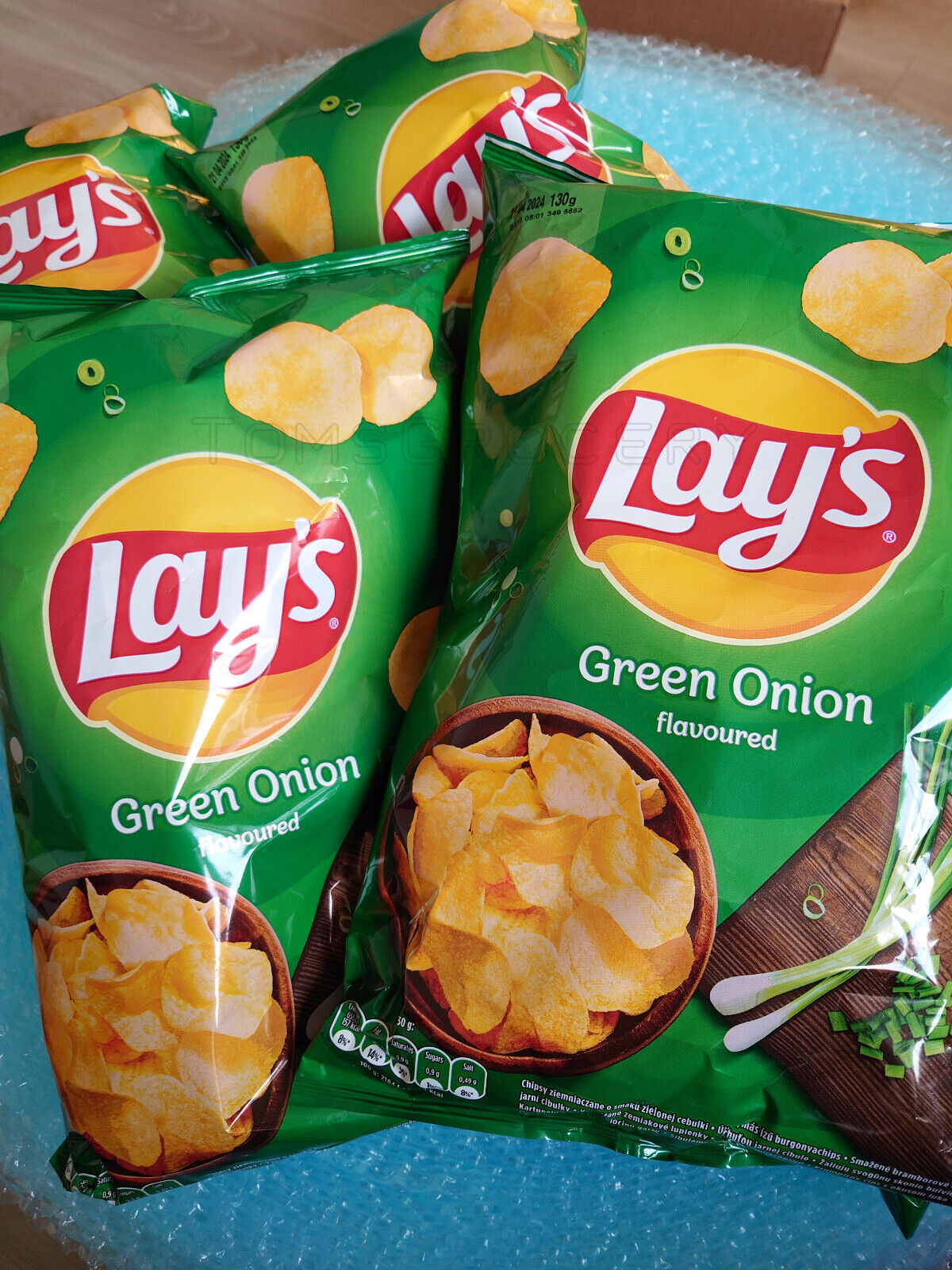 5 LAYS GREEN ONION Flavor Potato Chips Crisps European Snacks 130g 4.6oz