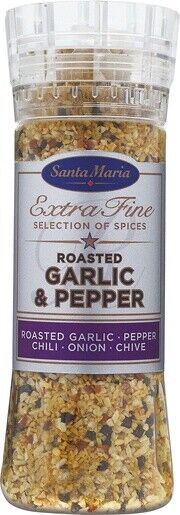 SANTA MARIA Roasted Garlic & Pepper Spice Mix Large Grinder 265g 9oz