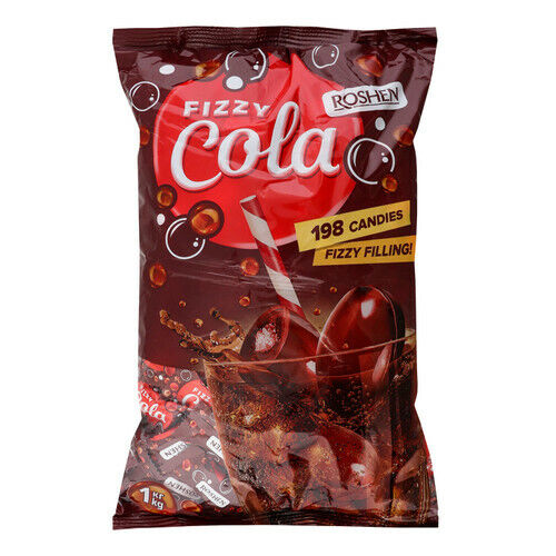 ROSHEN FIZZY BOOM Powder Filled Candies Sweets Cola Apple Orange 1kg (35oz) Bag