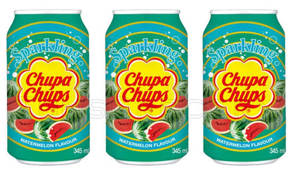 3 CHUPA CHUPS Watermelon Flavor Sparkling Drink Lemonade 345ml