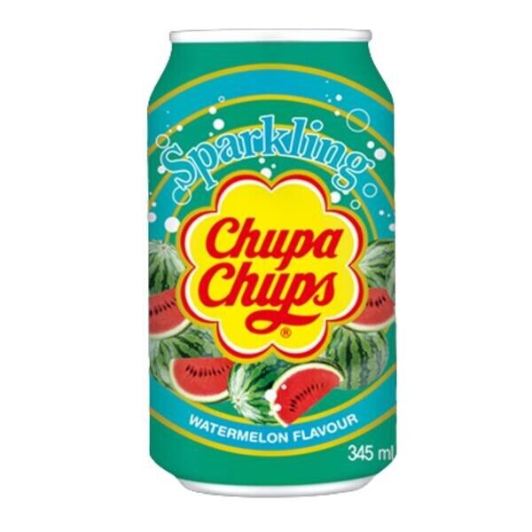 3 CHUPA CHUPS Watermelon Flavor Sparkling Drink Lemonade 345ml