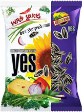 YES Spiced Roasted Sunflower Seeds Bundle Flavor Mix Chili Lemon Cheese 5 x 150g