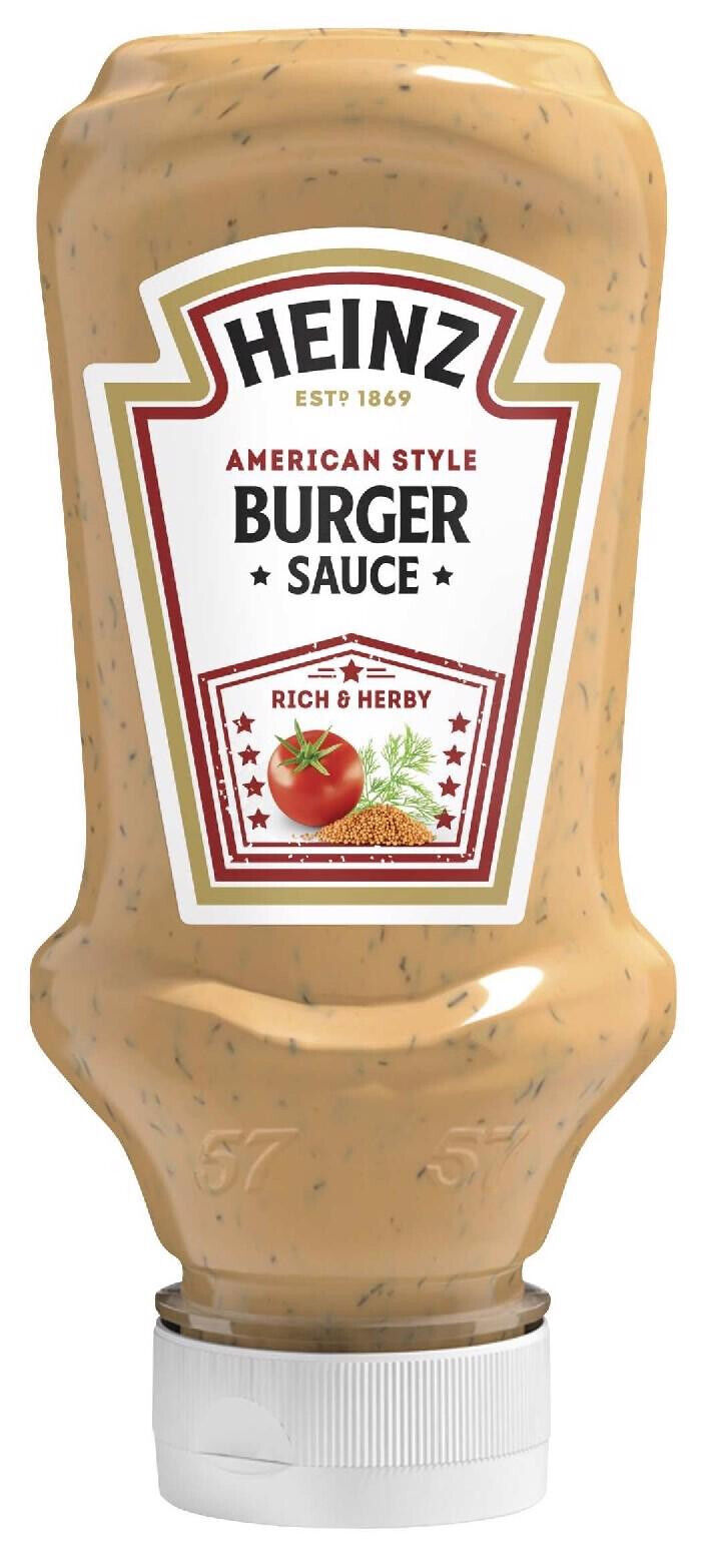 3 HEINZ American Style Burger Sauce Bottles 400ml 13.5fl. oz