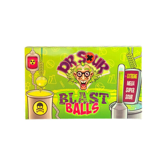 3 x  DR. SOUR Blast Balls Extreme Sour Bubble Gum Candy Novelty Party Sweets