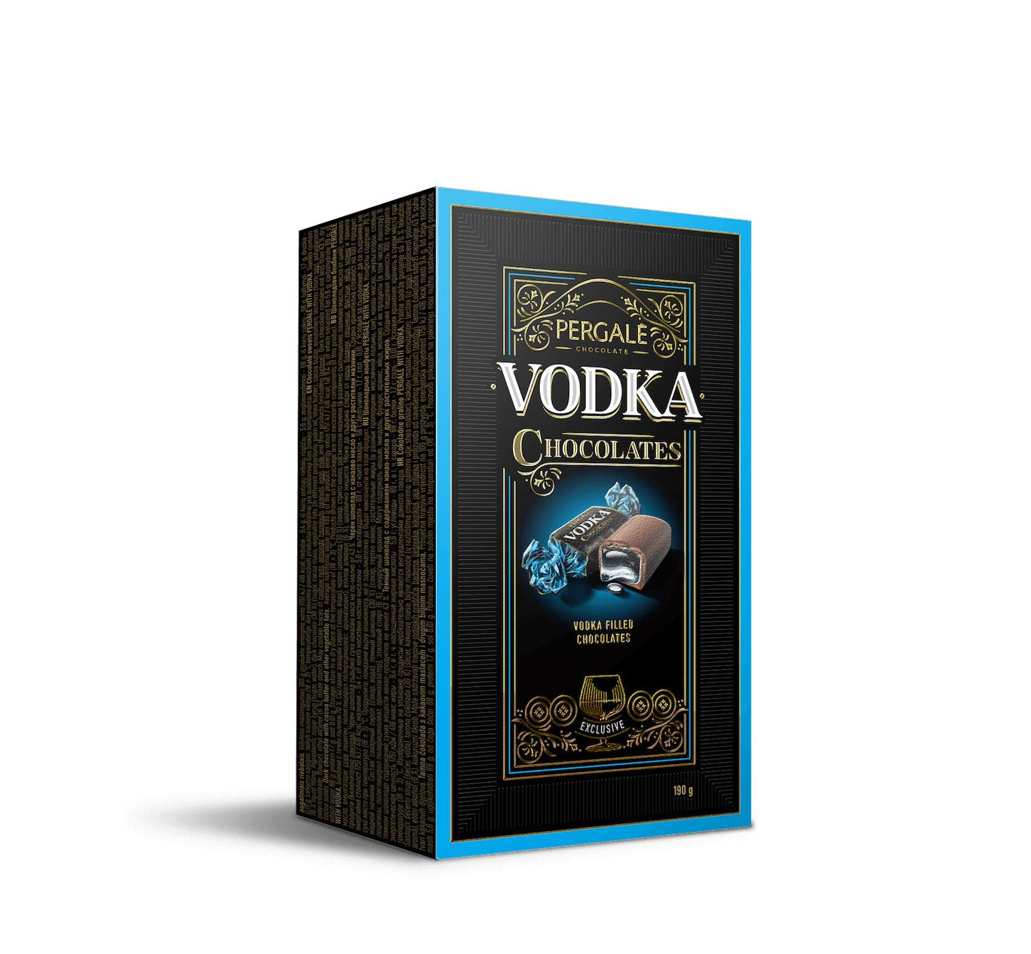 3 x PERGALE VODKA Liqueur Filled Chocolate Sweets Candy Luxury Box 190g 6.7oz