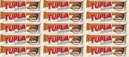 15 x TUPLA Double Layer White Nougat Chocolate Bars Scandinavian Sweets 48g