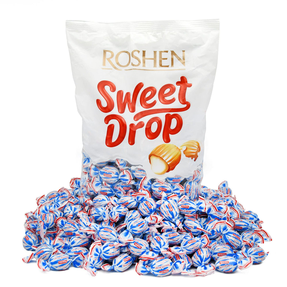 ROSHEN SWEET DROP Milk Filled Caramel Candies Retro Ukrainian Sweets 1kg (35oz)