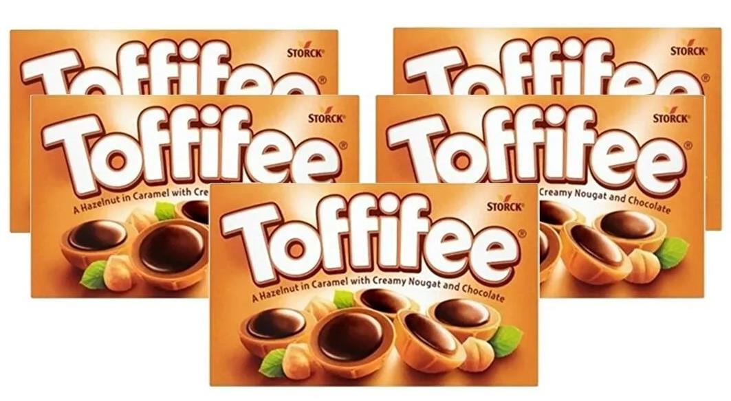 5 x TOFFIFEE Creamy Caramel Nougat & Chocolate Candies European Sweets 125g