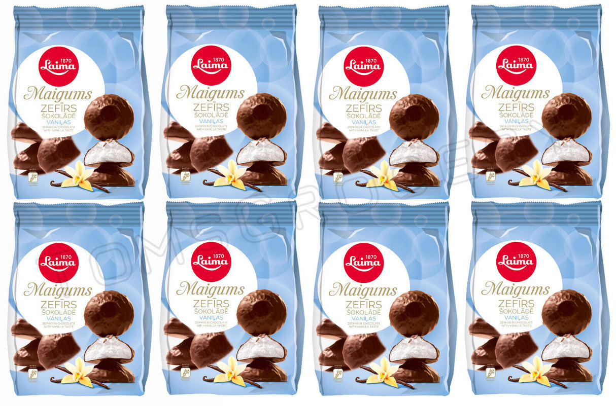 8 LAIMA Chocolate Covered Vanilla Zephyrs Marshmallows