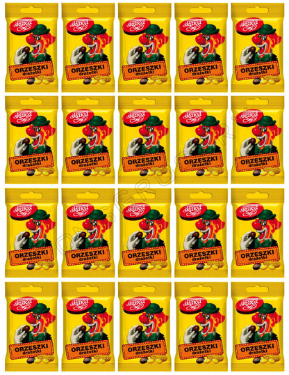 20 CLOWN Retro Dragee Chocolate Covered Peanuts Candy Skawa European Snacks 70g