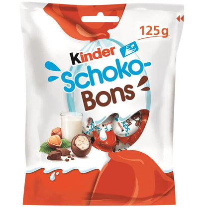 6 KINDER SCHOKO BONS Milk Chocolate Candies Party Sweets 125g 4.4oz