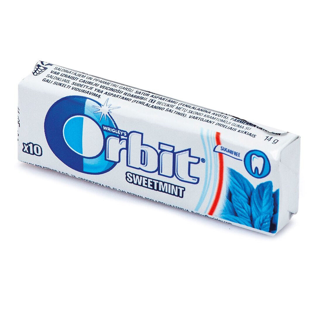 ORBIT SWEET MINT Sugarfree Chewing Gum Box (Pack of 30)