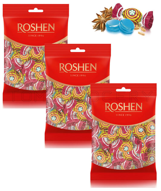 3 x ROSHEN BONBONITA ANIS Retro Anise Flavor Hard Candies Sweets BonBons 126g