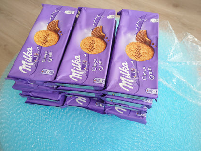 12 MILKA CHOCO GRAINS Wholegrain Cookies with Alpine Milk Chocolate 126g 4.5oz