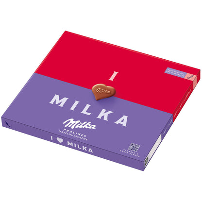 2 x LOVE MILKA Heart Shaped Chocolate Pralines with Hazelnut Cream Gift Box 110g