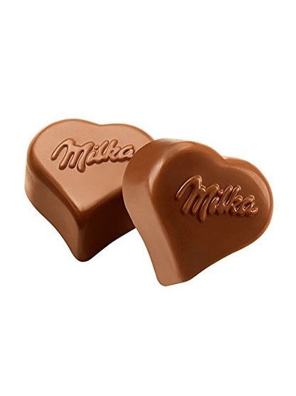 2 x LOVE MILKA Heart Shaped Chocolate Pralines with Hazelnut Cream Gift Box 110g