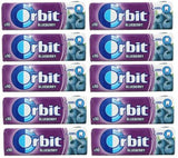 10 WRIGLEY'S ORBIT BLUEBERRY Flavor Sugarfree Chewing Gum 14g 0.49oz