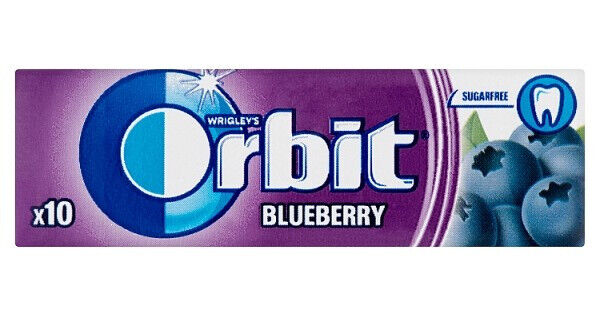 10 WRIGLEY'S ORBIT BLUEBERRY Flavor Sugarfree Chewing Gum Packs 14g 0.49oz