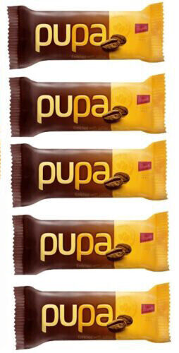 5 x PUPA COFFEE Flavor Chocolate Bars Retro European Candy Sweet Treats 30g