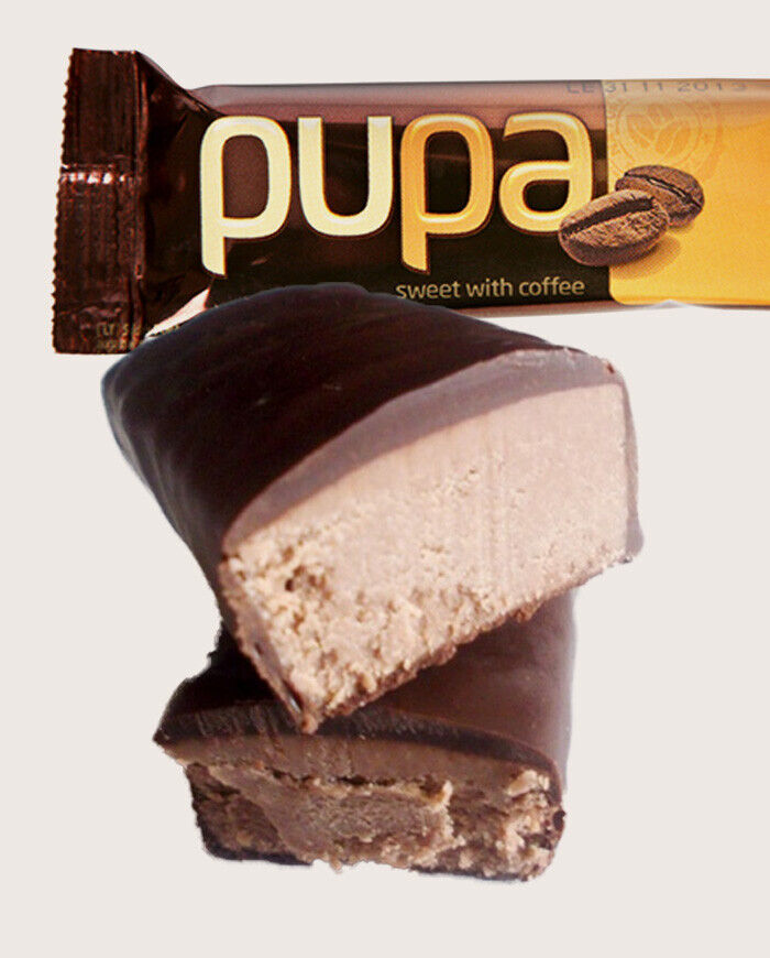 5 x PUPA COFFEE Flavor Chocolate Bars Retro European Candy Sweet Treats 30g