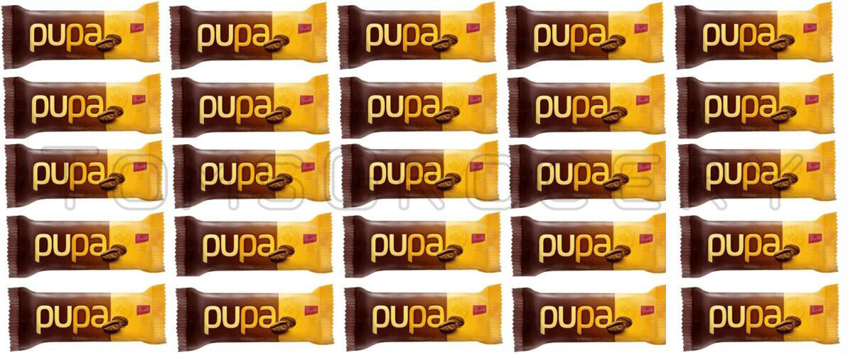25 x PUPA COFFEE Flavor Chocolate Bars Retro European Candy Sweet Treats 30g