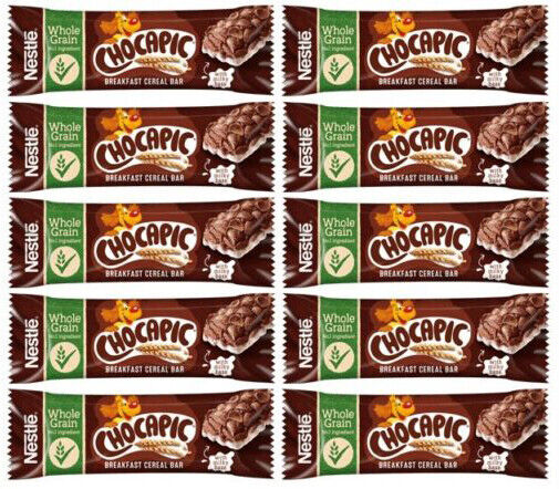 10 x NESTLE CHOCAPIC Breakfast Cereal Bars Snacks Sweets 25g 0.88oz