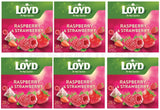 6 LOYD RASPBERRY & STRAWBERRY Flavor Fruit Tea Boxes (120 servings)
