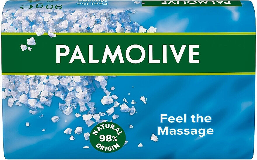8 PALMOLIVE NATURALS FEEL THE MASSAGE 98% Natural Origin Bar Soaps With Sea Salt