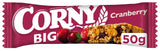 8 x CORNY BIG CRANBERRY Flavor Healthy Energy Breakfast Cereal Bars 50g 1.8 oz