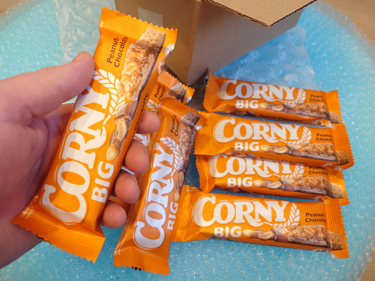8 CORNY BIG PEANUT & CHOCOLATE Flavor Healthy Energy Breakfast Cereal Bars 50g